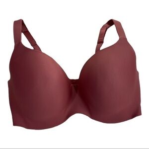 AMBRIELLE - BURNT BROWN / RED LIGHTLY LINE BALCONETTE BRA - SIZE 40DDD - B1